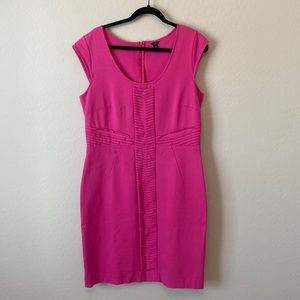 Ann Taylor Fuchsia Pink Midi Sheath Dress Size 14T Tall Long